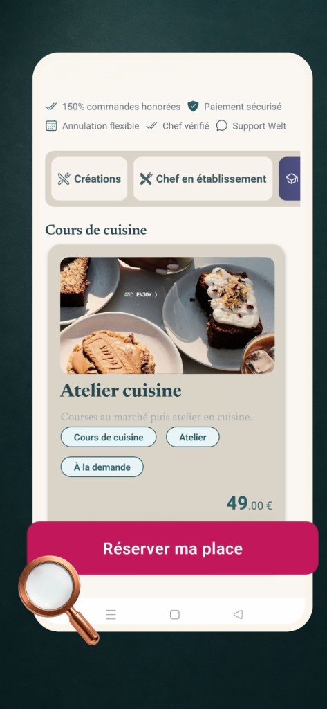 Welt – Réserver un cours de cuisine ou une expérience culinaire